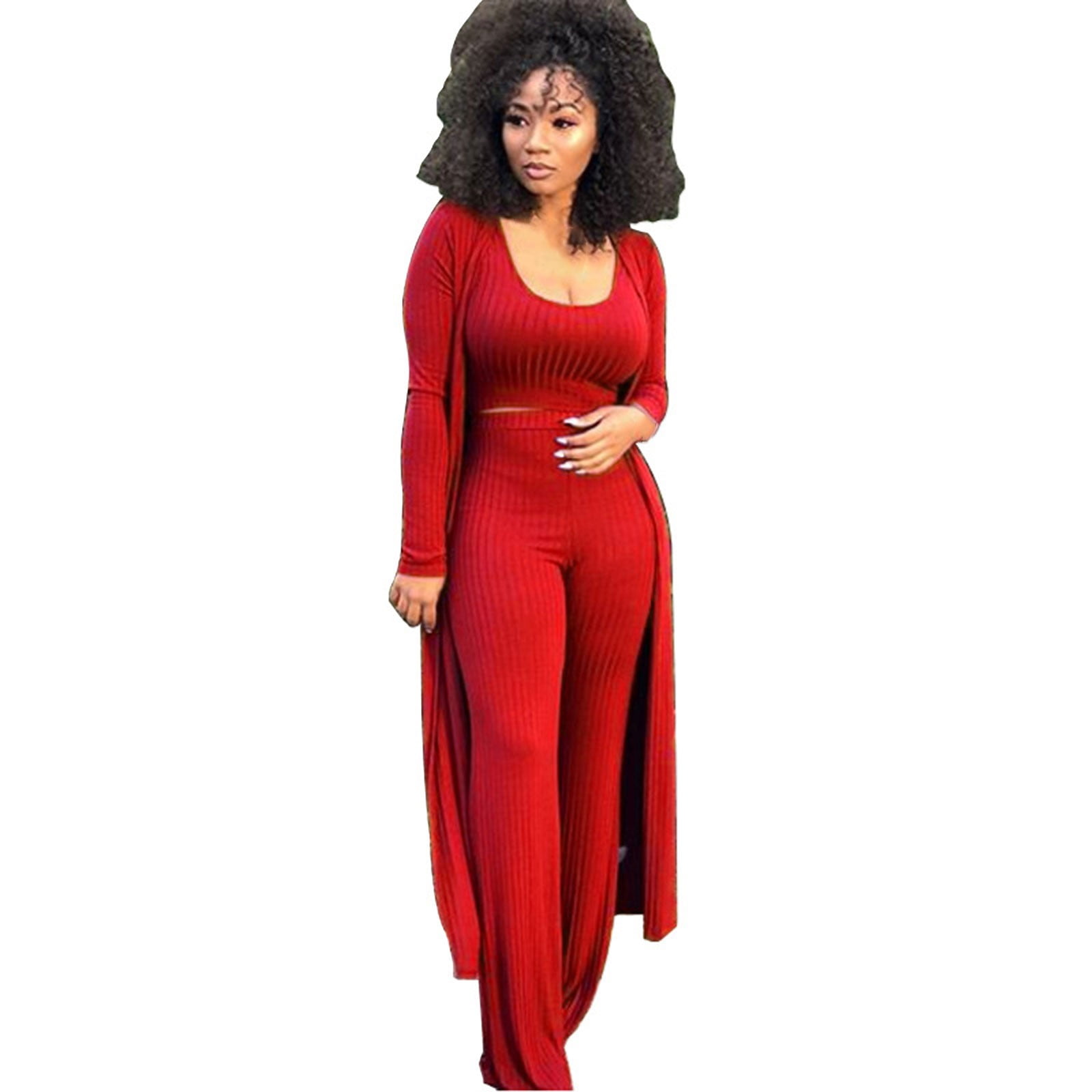 QYZEU Prom Suits for Women Pant Suit for Mother Of The Bride Women'S  Fashion Vest Long Cape Trousers Strip Solid Color 3 Piece Suit - Walmart.com