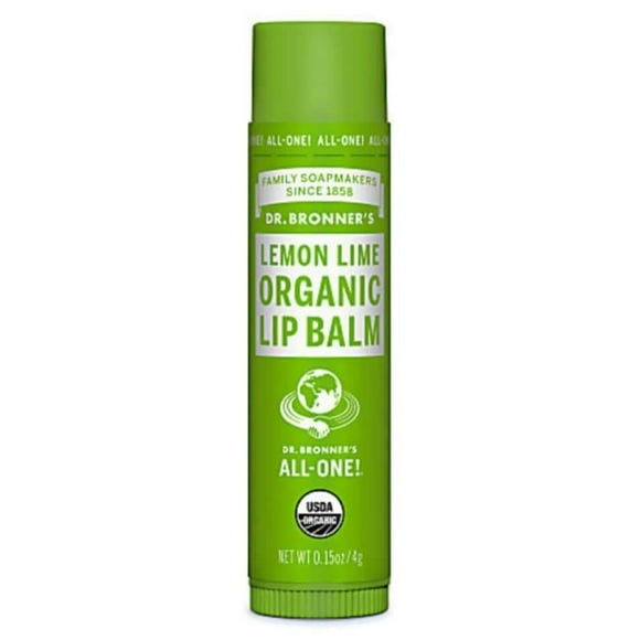 Dr. Bronner's Magic Soaps Organic Lip Balm, Lemon Lime, 0.15 Ounce