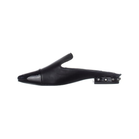 Marc Fisher Womens Analise Leather Cap Toe Slide Flats