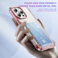 thumbnail image 6 of Allytechgroup iPhone 13 Pro Clear Case with Cards Holder, Soft TPU Back Shell Bumper Anti-Scratch Shockproof Bumper Not Yellowing Slim Phone Case for Apple iPhone 13 Pro, Pink, 6 of 8