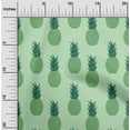 thumbnail image 2 of oneOone Cotton Cambric Green Fabric Fruits Pineapple Quilting Supplies Print Sewing Fabric By The Yard 56 Inch Wide, 2 of 4