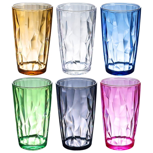 Vasos para beber, vaso reutilizable clásico de 500ML, herramientas de cocina, comedor y Bar, 6 uds.