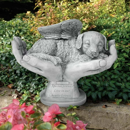 In God's Hands Dog Memorial Statue