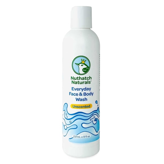 Nuthatch Naturals Everday Face & Body Wash, Unscented
