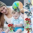 thumbnail image 2 of Juego de juguetes de construcción de dinosaurios con rompecabezas 3D para niños con transmisor, 2 of 5