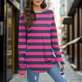 thumbnail image 2 of T Shirts For Women Long Sleeve Top Round Neck Basic Fashion Printed Tshir Thumbhole Tunic Tshirts, 2 of 5