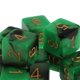 thumbnail image 3 of 10pcs Dados D6 de Dos Colores Verde y Negro Sunnimix, 3 of 7
