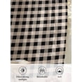 thumbnail image 6 of Sheer Curtains 84 Inches Long, Western Texas Star Retro Semi Sheer Curtains Light Filtering Window Treatment, Country Vintage Black Beige Plaid Privacy Voile Drapes for Living Room 52x84 Inch, 6 of 7