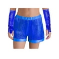 thumbnail image 5 of TTAO Girl's Street Dancing Outfits Sparkle Crop Top with Shorts Hip Hop Jazz Dance Clothes Cheerleading Uniform Blue 10, 5 of 7
