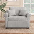 thumbnail image 2 of MODERNLUXE Fauteuil-Lit Convertible en Chenille avec Coussins et Dossier Réglable, Fauteuil Lounge-Lit 3 en 1 Se Transforme en Méridienne Lit Simple pour Salon, Chambre, Appartement, Gris, 2 of 9