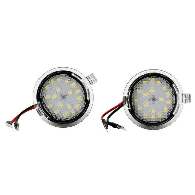 2 luces LED para espejo retrovisor lateral inferior, aptas para Ford.