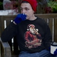 thumbnail image 2 of Gangsta Wrapper Santa Hip Hop Claus Christmas Sweatshirt | Funny Xmas | 3 Colors, 2 of 9