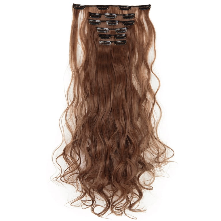 - 26” FULL HEAD STRAIGHT CLIP IN HAIR EXTENSIONS SHCKE Full Head Clip in Hair Extensions Colorful 26 main image 4