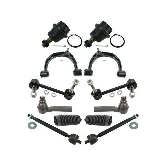 Front Control Arm Ball Joint Tie Rod and Sway Bar Link Kit 12 Piece - Compatible with 2005 - 2018 Toyota Tacoma 2006 2007 2008 2009 2010 2011 2012 2013 2014 2015 2016 2017