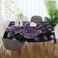 thumbnail image 3 of Yayeee Tablecloths 60" x 108" Rectangle Wrinkle Resistant Party Table Cover, Purple Roses, 3 of 8