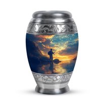 Yatskia Fishing Cremation Urns For Human Ashes Keepsake, Funeral Urns For Adult Ashes Men & Women, (Monar 3 Inch, Pack of 1)