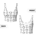 thumbnail image 5 of Haiem Hand Drawn Turtle Pattern Womens Sports Bra - U Neck Padded Low Impact Yoga Bra Workout Crop Top Gym Moisture-Wicking Workout Vest -Small, 5 of 9