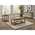 thumbnail image 3 of Plethoria Home Castleton Distressed Brown Wood End Table with Shelf, 3 of 8