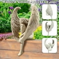 thumbnail image 1 of The Anguished Angel Long-Winged Sitting Statue Sorrowful Angel Figure Memorial Gift Cemetery Statues Crying Angel, 1 of 5