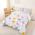 thumbnail image 2 of Erosebridal Colorful Cute Dinosaur Full Size Comforter Sets For Girl Kids,Multicolor Clouds Print Bedding Sets, Reversible 3pcs, 2 of 7