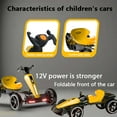 thumbnail image 5 of iRerts 12V Powered Pedal Go Kart, Ride on Toys Go Kart for Kids Boys Girls, Kids Ride on Go Cart with Music, LED Light, Horn, Forward Backward, Kids Birthday Gifts for 3-6 Ages, Yellow, 5 of 10