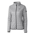 thumbnail image 2 of Women's Cutter & Buck Gray Montana State Bobcats Rainier Eco Insulated Puffer Full-Zip Jacket, 2 of 3