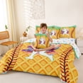 thumbnail image 3 of Erosebridal Green Dripping Waffle Baseball Batter & Baseball Graphic Bedding Comforter Set 7-Piece, Baseball Graphic King Bedding Sets for Boys And Girls Kids,Ultra Soft Home Decor, 3 of 6