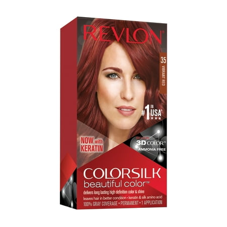 Revlon Colorsilk Beautiful Color, Permanent Hair Dye with Keratin, 100% Gray Coverage, Ammonia