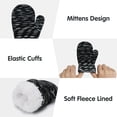 thumbnail image 2 of FZ FANTASTIC ZONE Kids Toddler Infants Winter Hats Scarfs Gloves Set Pompom Beanie Caps Mittens Neck Warmer with Fleece for 0 6 12 18 Months 1 2 3 4 Years Old Baby Girls Boys Gifts, Blackwhite, 2 of 6