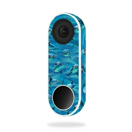 MightySkins NEHEL-Dolphin Gang Skin for Nest Hello Video Doorbell - Dolphin Gang