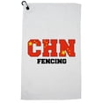 thumbnail image 1 of China Fencing - Olympic Games - Rio - Flag Golf Towel with Carabiner Clip, 1 of 5
