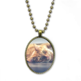 thumbnail image 1 of Animal Jaune Chat Photo Photo Collier Chaîne Vintage Perle Pendentif Bijoux Collection, 1 of 3