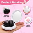 thumbnail image 7 of OPALESQUE 12 Pcs White Coquette Bow Mini Hair Brushes Folding Mirror Coquette Detangler Brush Bulk Round Compact Massage Scalp Comb for Purse Women Travel Team Gifts Trendy Stuff Party Favors, 7 of 7