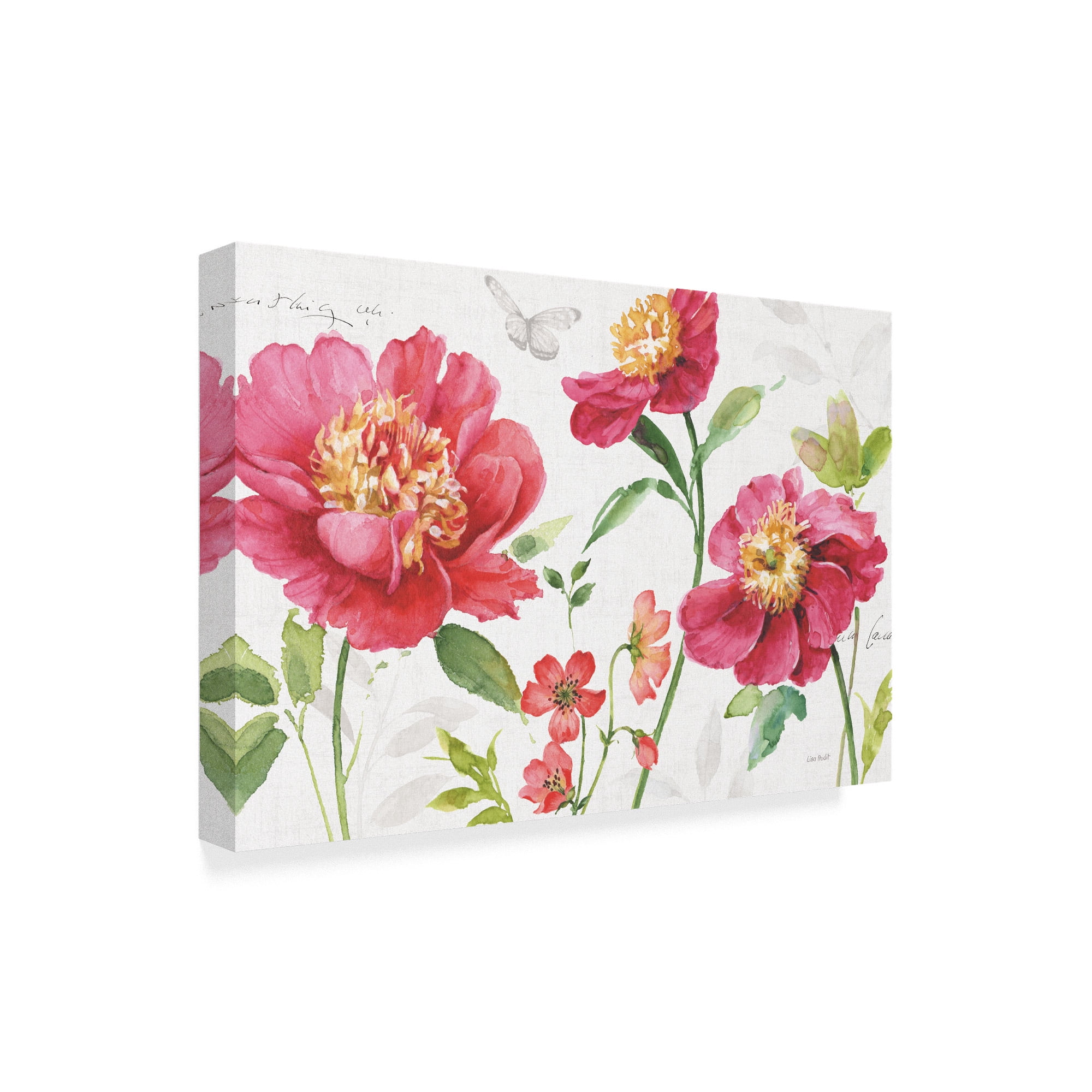 Trademark Fine Art 'Pink Garden I' Canvas Art by Lisa Audit