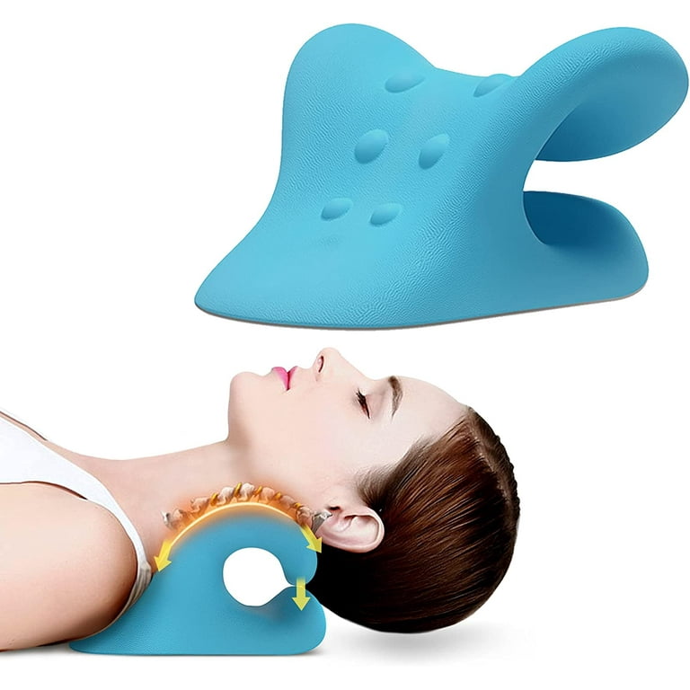 Neck Pillow, Neck Stretcher for Neck Pain Relief, Neck Cloud for Hump,  Cervical Neck Traction Device, Magnetic Therapy Pillowcase Corrector, Neck  and