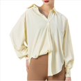 thumbnail image 3 of Camisas de Larga con Protección Solar UV UPF 50+ para Mujer, para Pesca, Senderismo, con Botones Amarillo Cremoso L, 3 of 9