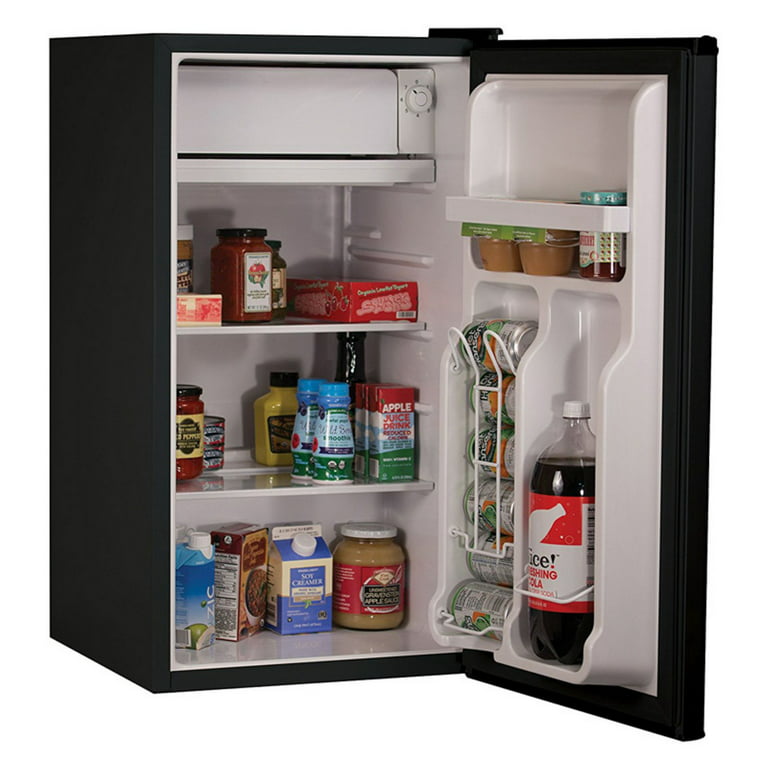 BLACK+DECKER BCRK32V Compact Refrigerator Energy Star Single Door Mini  Fridge with Freezer, 3.2 cu. ft., Silver