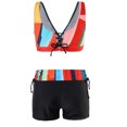 thumbnail image 4 of Women's Bikini Set Printed Two Piece Fashion Sexy Swimsuit with Removable Bra Pads No Underwire for Beach Vacation,Blue,L, 4 of 4