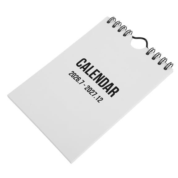 Nicehomfit Small Wall Calendar White 2026 2027 with Notepad Space Saving Design for Desk Decor
