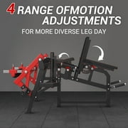 GMWD Leg Extension and Curl Machine, Single Leg Extension, Lying Leg Curl, Standing Leg Curl, Adjustable Leg Exercise Bench with Plate Loaded, Leg Machine Home Gym