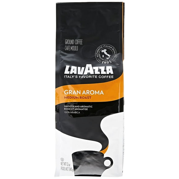 Lavazza Gran Aroma Ground Coffee, 12 oz