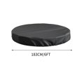 thumbnail image 4 of Daiosportswear Universal Round Pool & Spa Cover, 6ft-15ft Diameter, Waterproof, Durable, Fits Inflatable, Pet Pools, Outdoor Furniture Cover, Strong Material, UV Resistant, All Weather Protection, 4 of 9