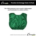 thumbnail image 4 of Champion Sports Mesh Practice Scrimmage Vest Regular and Numbered (Youth and Adult) - Pack of 12, Green, Adult Numbered, 4 of 6