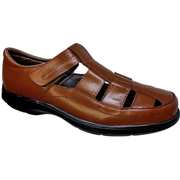 Sandalia En Piel Borrego Para Hombre Huarache Confort Casual Color Shedron MD07