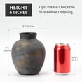 thumbnail image 6 of Black Ceramic Vase for Large Flowers, Tall Rustic Farmhouse Vase - Home Decor Centerpiece for Living Room, Table, Entryway, Mantel, 6 of 7