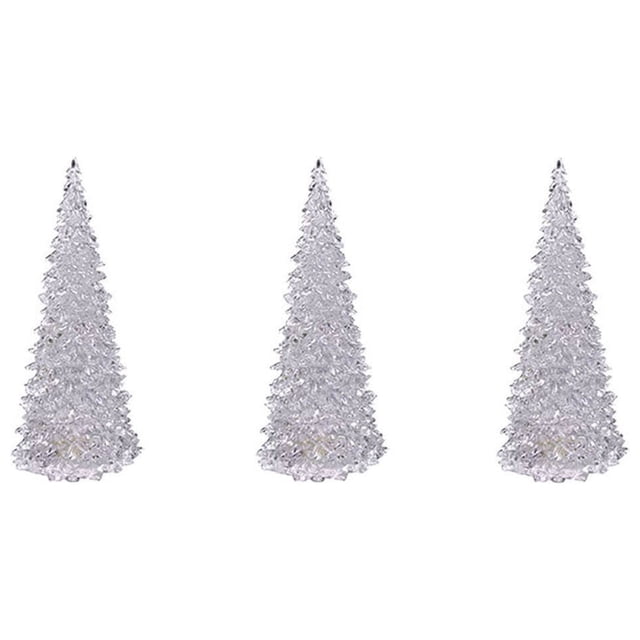 UsRHHA LED Christmas Tree Night Light, Colorful Acrylic Light with Auto Color Change, Holiday Decor Light