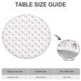thumbnail image 6 of White Cartoon Unicorn Star Pattern Round Fitted Tablecloth with Elastic Edge,Dining Table Cover Waterproof,Outdoor Round Tablecloth for Camping,Dining,Indoor and Outdoor, 6 of 7