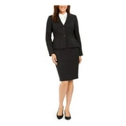 Le Suit Womens Petites 2 PC Work Wear Skirt Suit Black 6P
