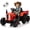 Red, variant on HappyToysWorld24V Kids Ride on Tractor with Trailer, 400W Powerful Motor, 3 Speeds, Parent Remote Control, LED Lights & Bluetooth Music, Power Display, Safety Belt, Electric Toy Car for Ages 3+