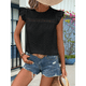 thumbnail image 4 of Top de Cuello Redondo y Mangas para Mujer, Color Negro, Talla XXL, 4 of 5